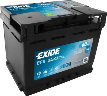 Akumulator Exide Start Stop EFB 60Ah 640A EL600 PRAWY PLUS