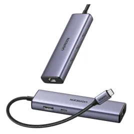 ugreen-adapter-hub-usb-c-6w1-3x-usb-3-0-hdmi-4k-30-hz-rj45-lan-1gb-pd-100w