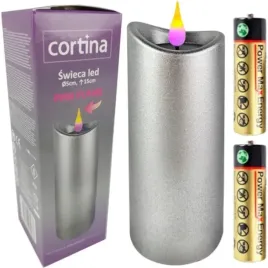 swieca-srebrna-15cm-cortina-2-24-wax-wklad-led-rozowy-plomien-baterie