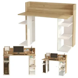 biurko-komputerowe-mlodziezowe-vader-debowe-biale-szkolne-nowoczesne-polki