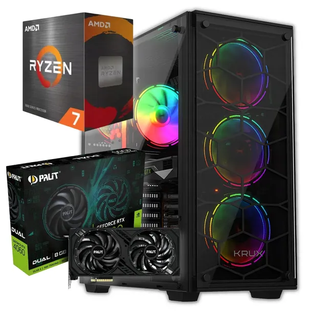 Komputer Gamingowy Ryzen 7 5700X 4,66GHz | RTX 5060 8GB | 32GB RAM/1TB SSD
