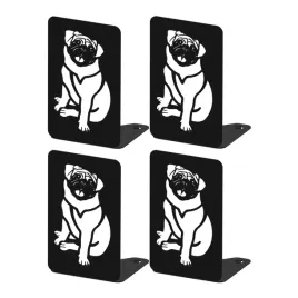 zestaw-4-szt-podporka-do-ksiazek-mops-pies-czarny-mat-struktura-loft-metal
