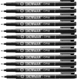 foliopis-cienkopis-snowman-opm-10-mm-wodoodporny-czarny-12-szt