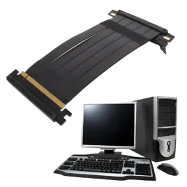 kabel-czarny-tasma-tasma-karty-graficznej-riser-pcie-4-0-x16-20cm-128gbps