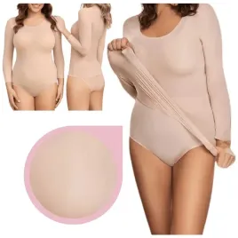 koszulka-corin-kylie-51770-z-rekawem-3-4-gladka-one-size-bezowa-top-basic