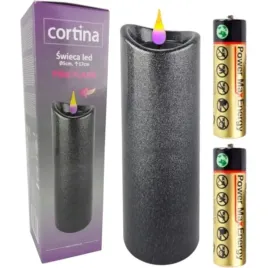 swieca-czarna-17cm-cortina-3-24-wax-wklad-led-rozowy-plomien-baterie
