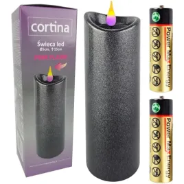 swieca-czarna-15cm-cortina-2-24-wax-wklad-led-rozowy-plomien-baterie