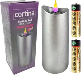 swieca-srebrna-12cm-cortina-1-24-wax-wklad-led-rozowy-plomien-baterie