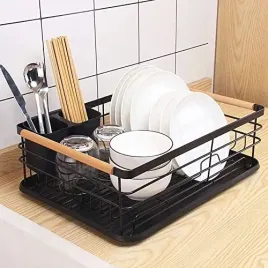 suszarka-do-naczyn-czarna-ociekacz-na-talerze-sztucce-metal-drewno-xxl