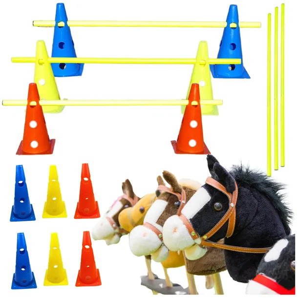 3x Przeszkoda Hobby Horse skokowa REGULOWANA 3 poziomy HobbyHorse Ogród