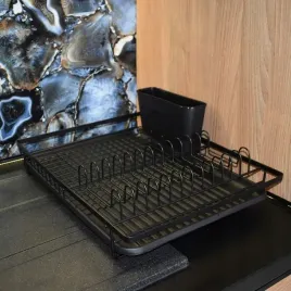 suszarka-do-naczyn-jednopoziomowa-stojaca-z-ociekaczem-miowi-czarna