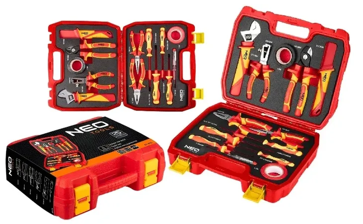 ZESTAW ELEKTRYKA W WALIZCE 13 EL. 01-315 NEO TOOLS KLUCZE NÓŻ ŚCIĄGACZ