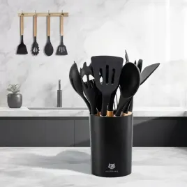 przybory-kuchenne-silikonowe-12el-czarne-zestaw-przyborow-kuchennych-stojak