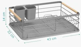 suszarka-do-naczyn-szara-stojaca-ociekacz-duza