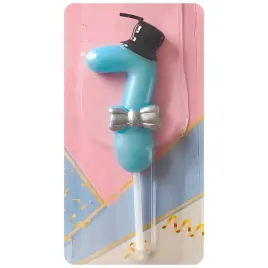 swieczka-niebieska-7-numer-cyfra-elegancka-kapelusz-urodziny-swieczki