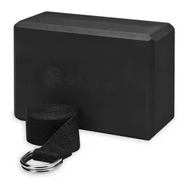 gaiam-zestaw-kostka-do-jogi-z-paskiem-black-63248