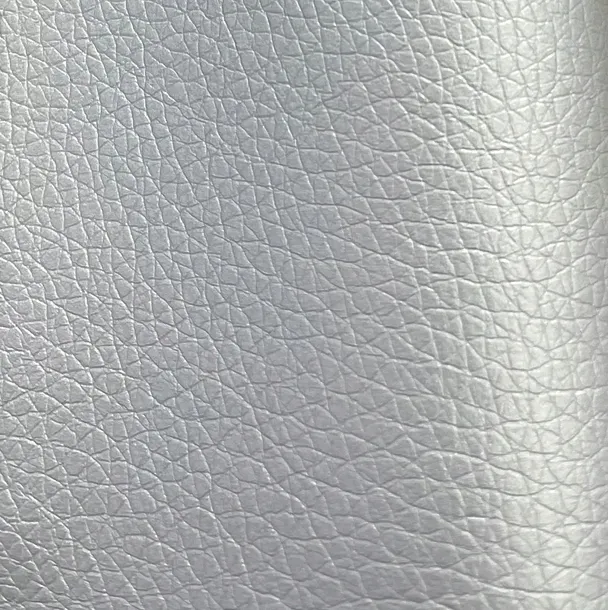 Srebrna Ekoskóra SOFT gładka Tkanina tapicerska obiciowa Skaj Derma Eco Eko
