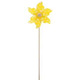 zolty-wiatrak-na-piku-wiatraczek-w-kropki-dekoracja-wielkanocna-8-cm