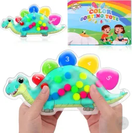 zabawka-sensoryczna-dla-dzieci-montessori-sortowanie-kolorow-dinozaur