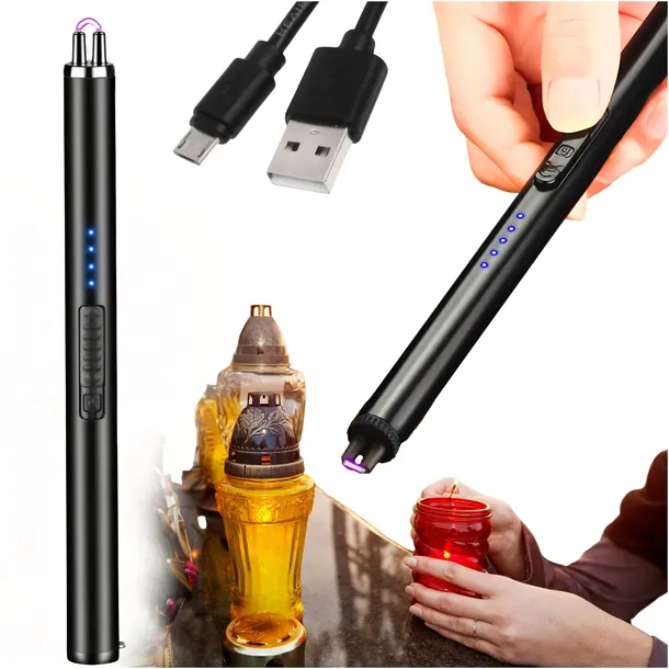 ZAPALNICZKA PLAZMOWA ELEKTRYCZNA DO ZNICZY KUCHENKI ŚWIEC DŁUGA USB C XXL