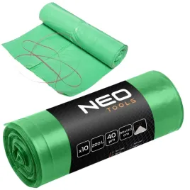worki-na-odpady-smieci-200l-ldpe-zielone-z-tasma-10szt-uniwersalne-neo