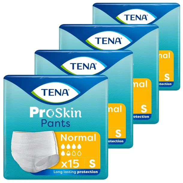 4x15 TENA PANTS NORMAL S ciągana bielizna chłonna jak zwykłe majtki ochrona