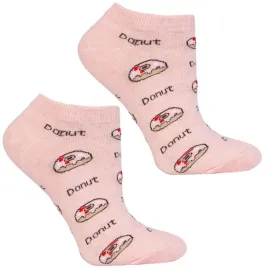 moraj-skarpety-stopki-damskie-bawelna-wzorowane-donut-rozowe-35-38