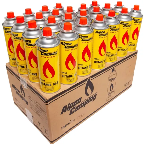 4X GAZ NABÓJ KARTUSZ WKŁAD ALPEN CAMPING 400ML KUCHENKA GAZOWA PALNIK ALP.