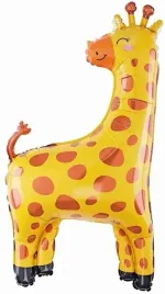 balon-foliowy-zyrafa-zolta-cala-zwierzatko-safari-zoo-na-hel-46x87cm
