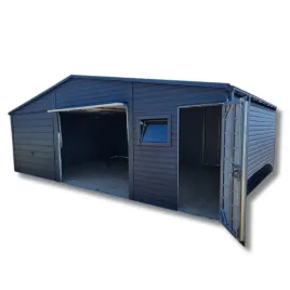garaz-blaszany-dwustanowiskowy-8x5m-ciemny-grafit-mat-premium