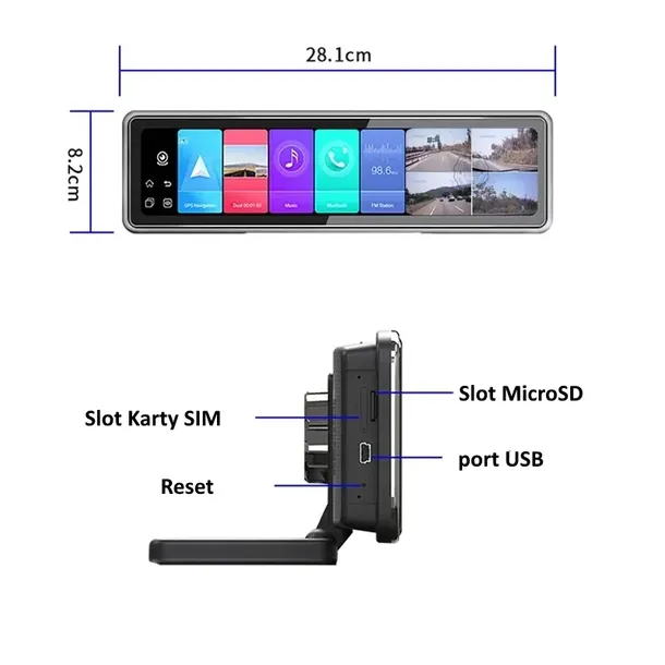 360-rejestrator-4-kamery-lusterko-android-adas-4g-przekatna-ekranu-10
