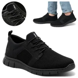 rieker-sneakersy-meskie-42-polbuty-letnie-wsuwane-przewiewne-sport-czarne