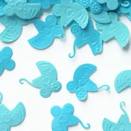 konfetti-niebieskie-wozki-wozeczki-na-baby-shower-chrzest-dekoracja-stolu