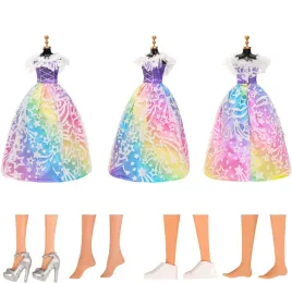 10x-ubranka-stroje-lalki-ksiezniczki-sukienki-top-akcesoria-prezent-dziecko