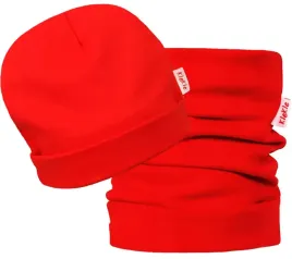komplet-czapka-komin-dzieciecy-bawelna-czerwony-obwod-35-38-cm-klekle