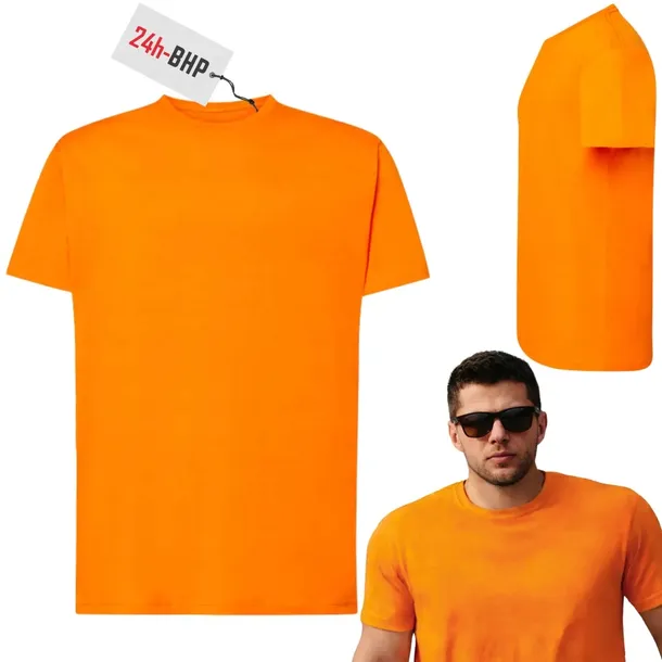 Koszulka ROBOCZA męska BAWEŁNA 100% t-shirt POMARAŃCZOWA BHP tsra 24h-BHP