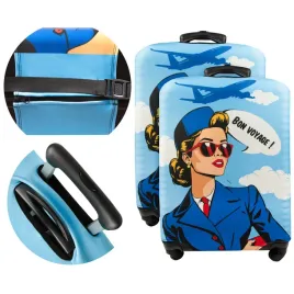 2x-pokrowiec-etui-na-walizke-podrozna-ochronny-z-motywem-stewardessy-rozm-m