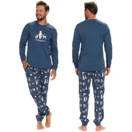 doctor-nap-pmb-4329-deep-blue-bawelna-niebieska-dluga-meska-xl-pizama