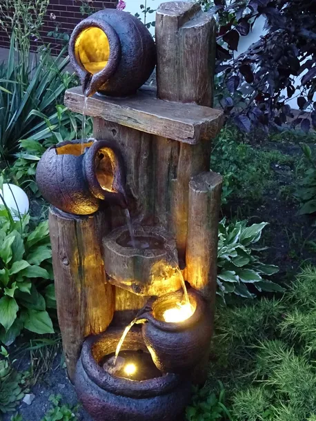 FONTANNA OGRODOWA - DEKORACYJNA "NA PNIU"wys.122cm- oświetlenie LED*