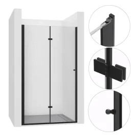 drzwi-prysznicowe-wnekowe-skladane-70cm-czarna-kabina-walk-in-szyba-scianka