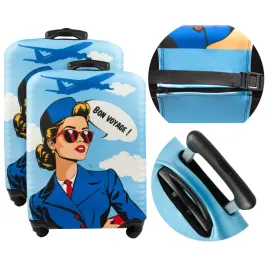 2x-pokrowiec-etui-na-walizke-podrozna-ochronny-z-motywem-stewardessy-rozm-m