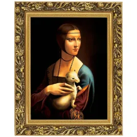 obraz-w-zlotej-ramie-makowka-w-rozmiarze-30x40-cm-dama-z-lasiczka