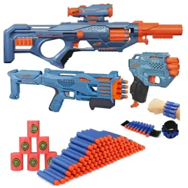 nerf-snajperka-eaglepoint-2x-pistolet-zestaw-dodatki-cele-strzalki-opaska