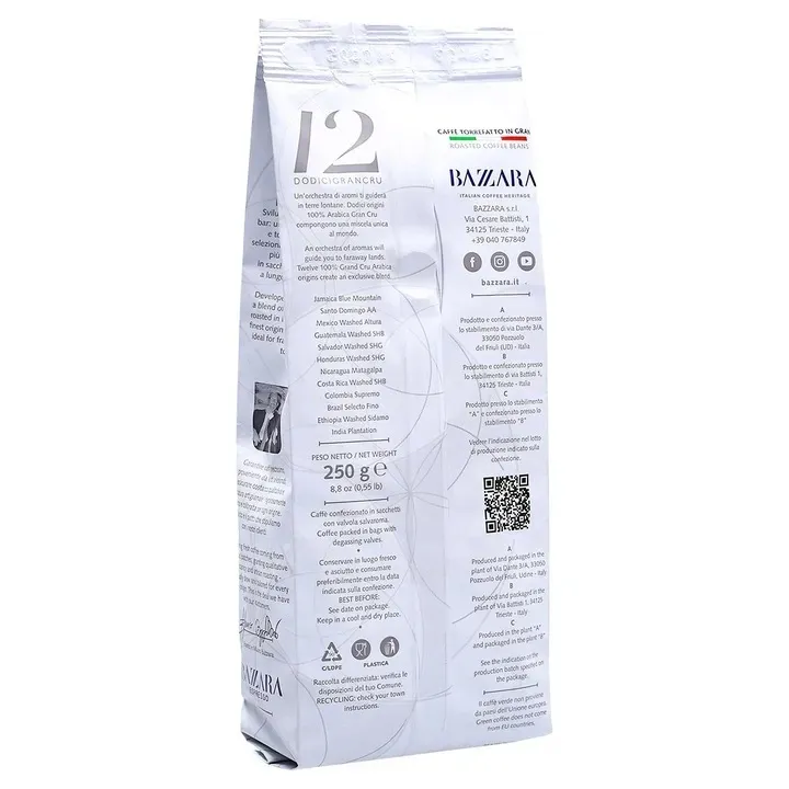 kawa-ziarnista-bazzara-dodicigrancru-250g