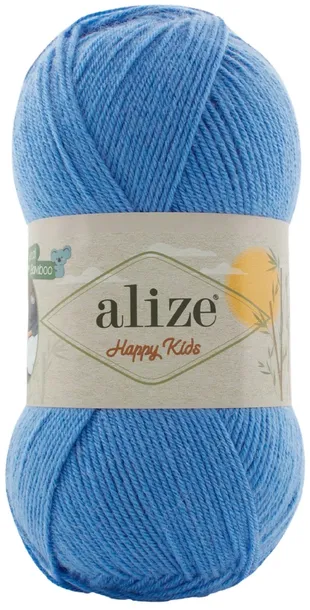 Włóczka Alize Happy Kids - 237 NIEBIESKI - 100g - 25% Wełna 65% Akryl