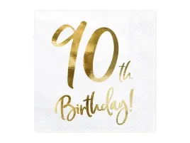 serwetki-urodzinowe-90-urodziny-biale-ze-zlotym-birthday-metalizowane-20szt