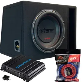 subwoofer-vibe-slick12d2-v3-30cm-500w-wzmacniacz-crunch-gpx1250-1d-kable