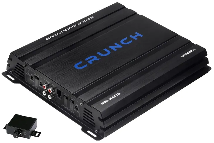 WZMACNIACZ SAMOCHODOWY DO SUBWOOFERA CRUNCH GPX800.2 400W RMS + PILOT