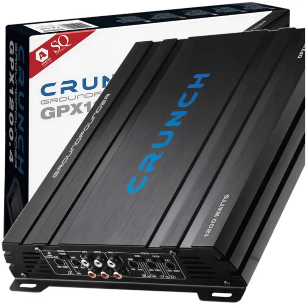 WZMACNIACZ SAMOCHODOWY 4-KANAŁOWY 4x150W RMS CRUNCH GPX1200.4 KLASA AB