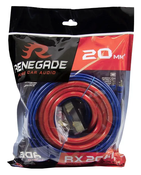 ZESTAW RCA WZMACNIACZA KABEL KABLI PRZEWÓD Renegade RX20KIT 20mm2 RCA 5m